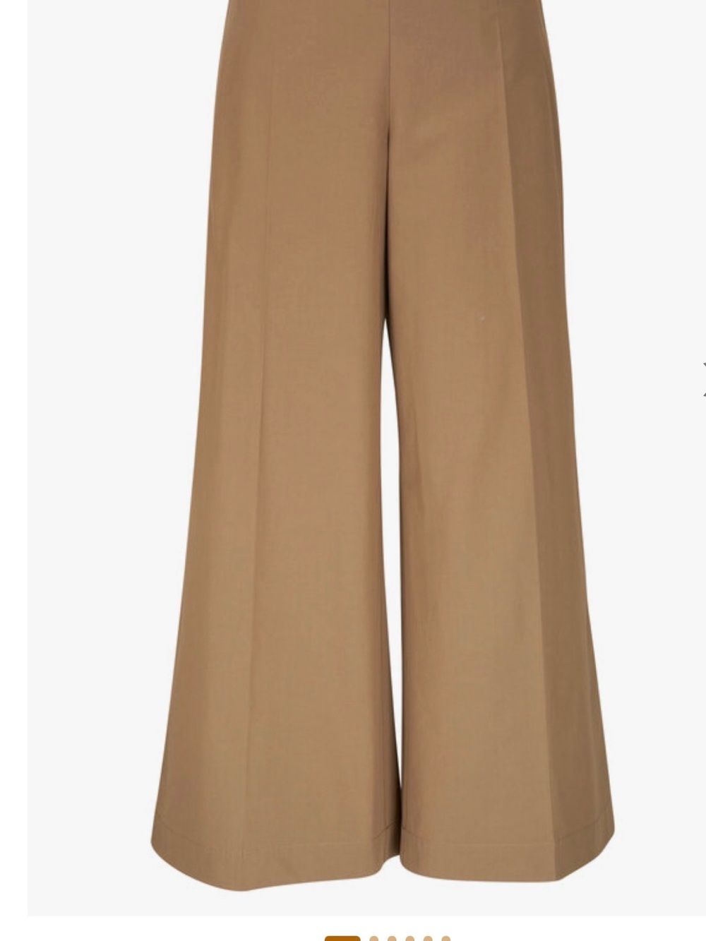 Lafayette 148 Bowery Cadet Khaki Cotton Wide Leg Cropped Pants Side Buckle 10